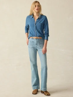 Faherty Brand Sunwashed Knit Shirt -^Women Shirts & Tops