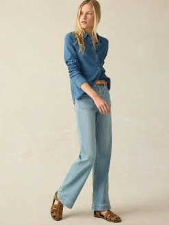Faherty Brand Sunwashed Knit Shirt -^Women Shirts & Tops