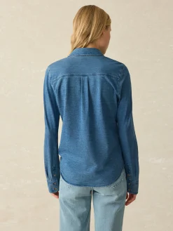 Faherty Brand Sunwashed Knit Shirt -^Women Shirts & Tops
