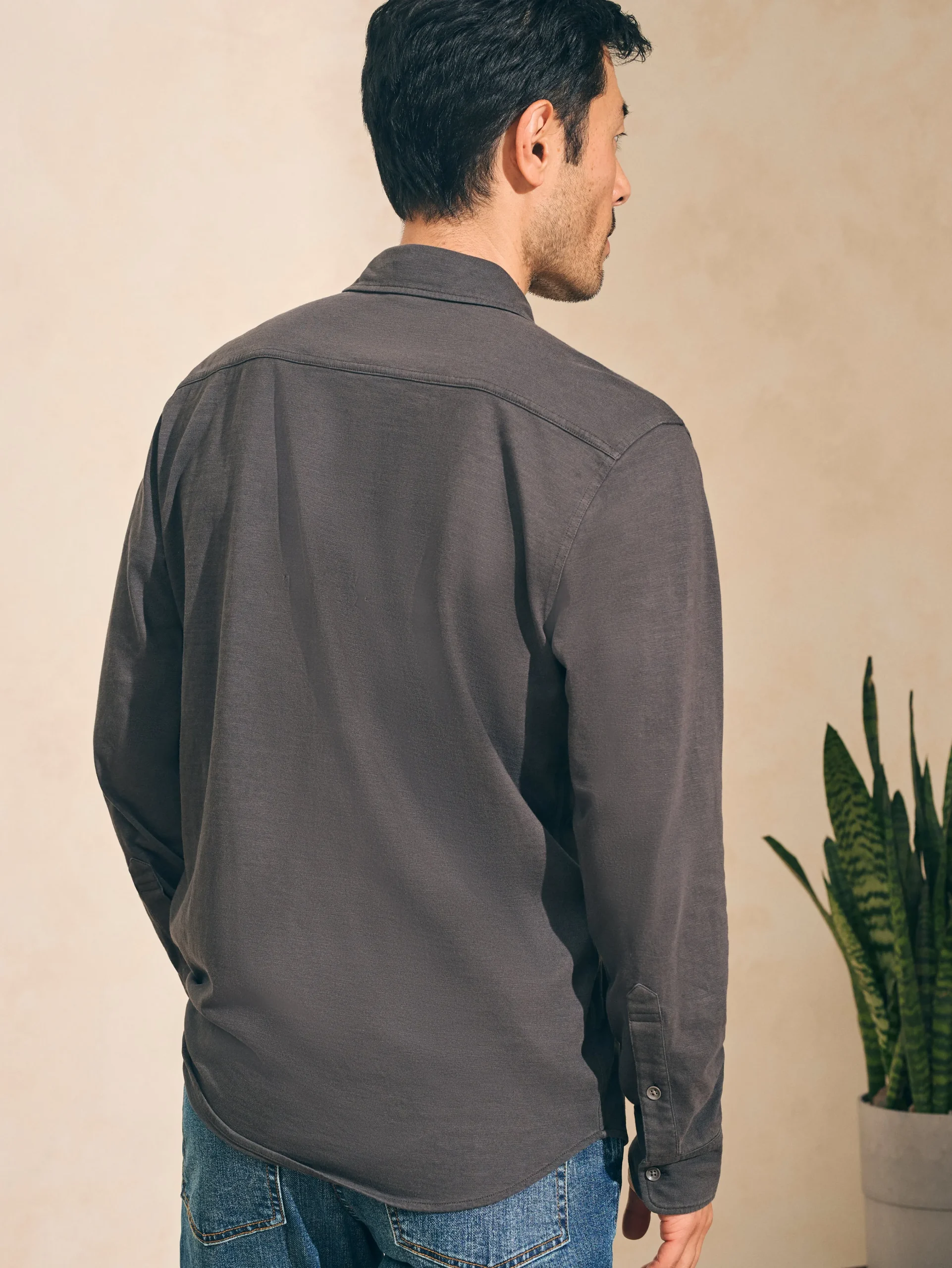 Faherty Brand Sunwashed Knit Shirt (Single Pocket) -^ Shirts