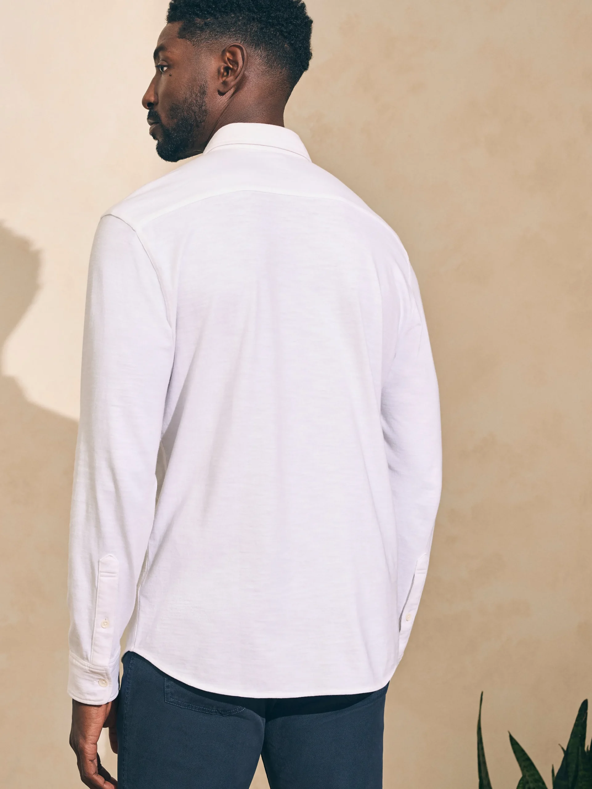 Faherty Brand Sunwashed Knit Shirt (Single Pocket) -^ Shirts