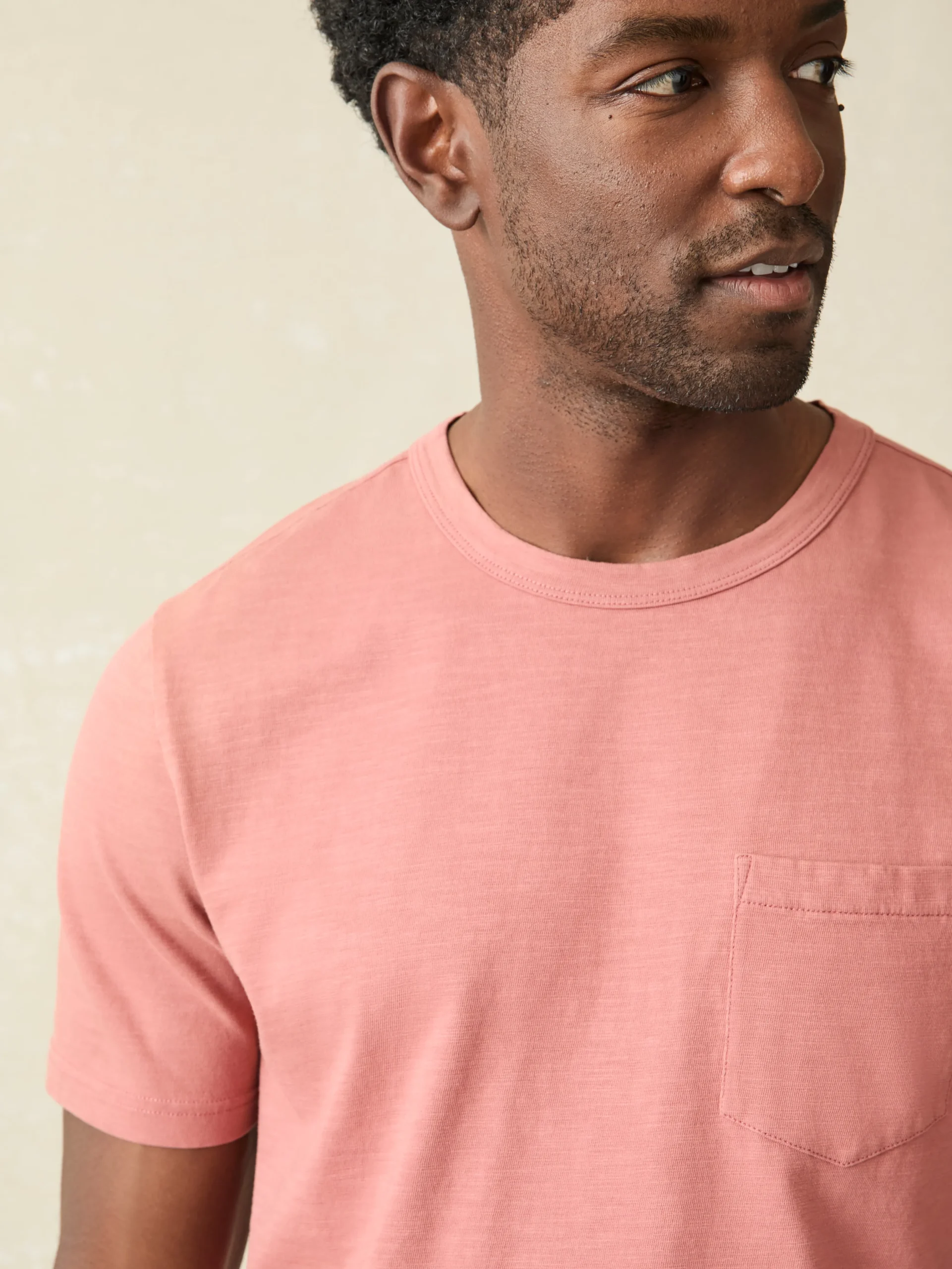 Faherty Brand Sunwashed Pocket Tee (Tall) -^ T-Shirts & Henleys