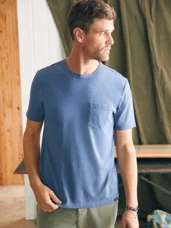 Faherty Brand Sunwashed Pocket Tee (Tall) -^ T-Shirts & Henleys