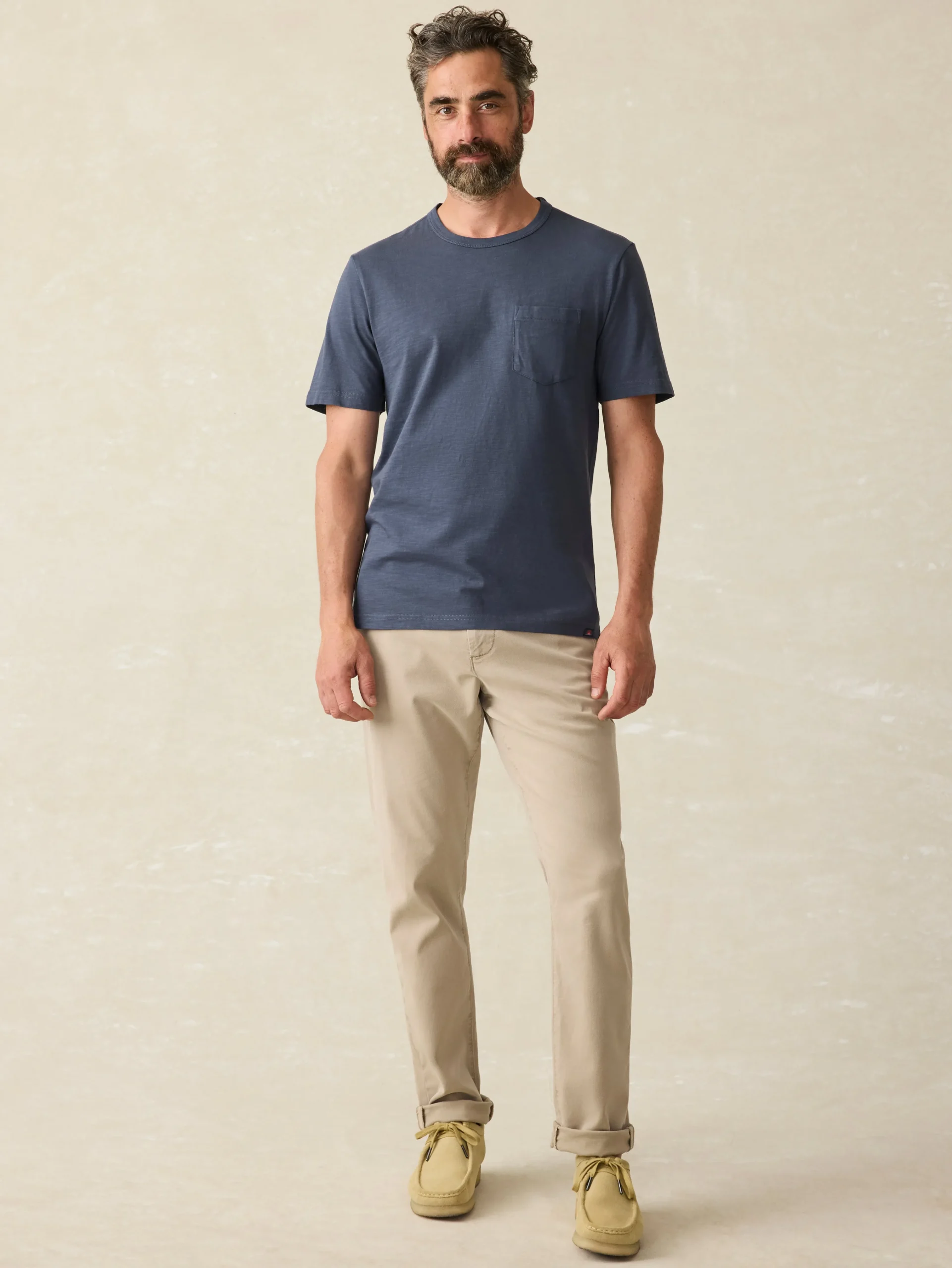Faherty Brand Sunwashed Pocket Tee (Tall) -^ T-Shirts & Henleys