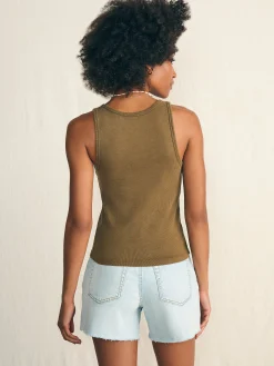 Faherty Brand Sunwashed Rib Tank -^Women T-Shirts