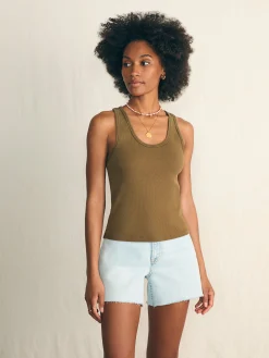Faherty Brand Sunwashed Rib Tank -^Women T-Shirts