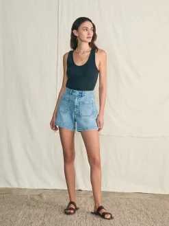 Faherty Brand Sunwashed Rib Tank -^Women T-Shirts