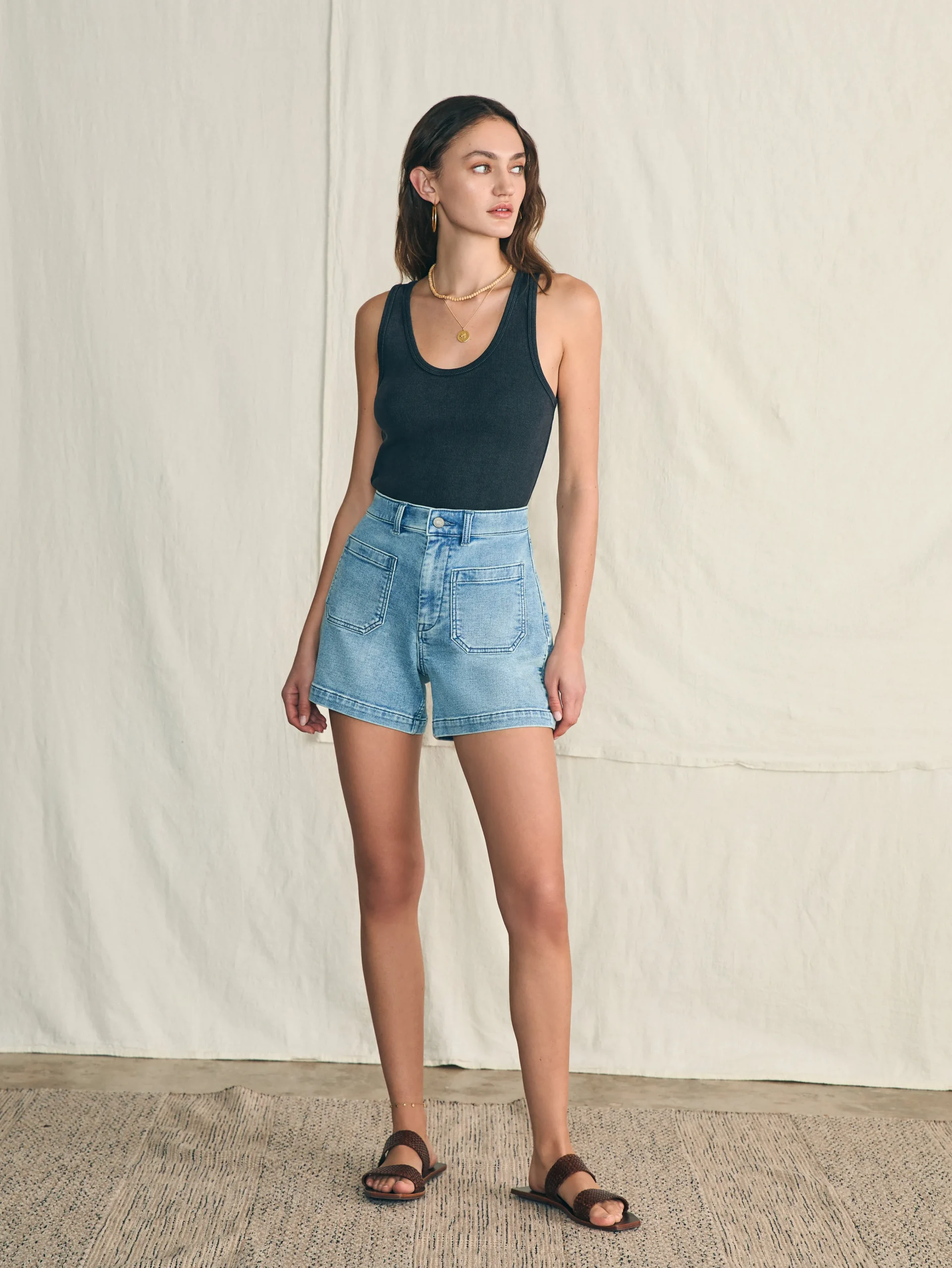 Faherty Brand Sunwashed Rib Tank -^Women T-Shirts