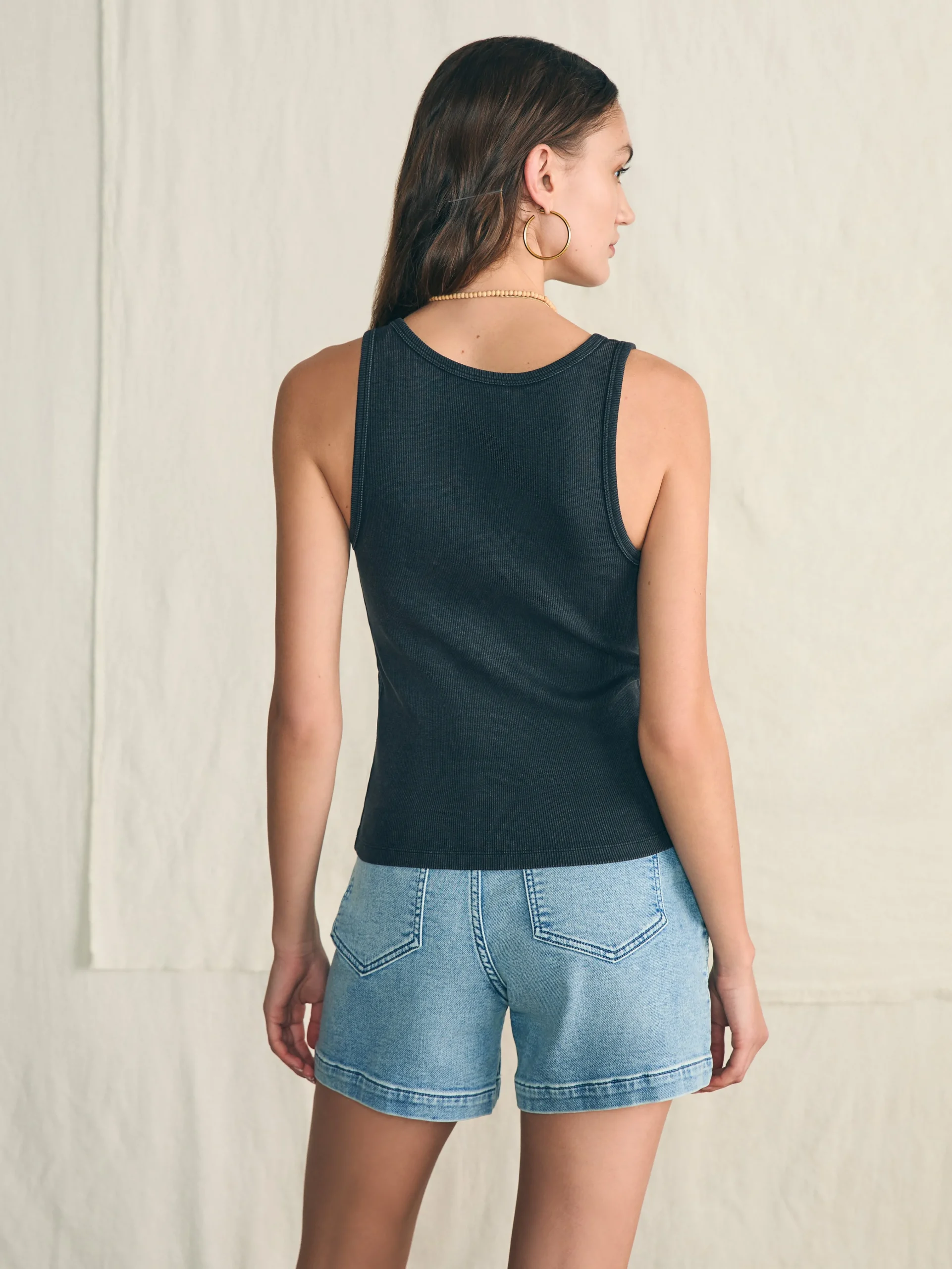 Faherty Brand Sunwashed Rib Tank -^Women T-Shirts