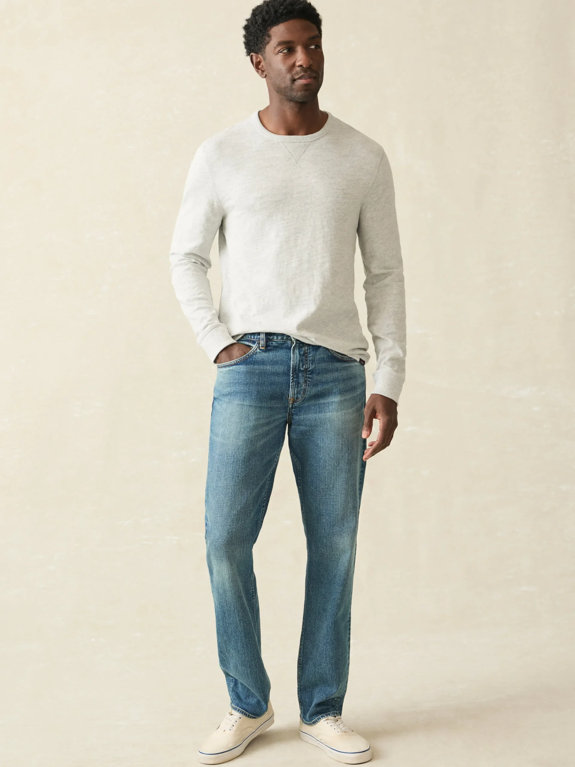 Faherty Brand Sunwashed Slub Crew -^ Hoodies & Sweatshirts|Lounge