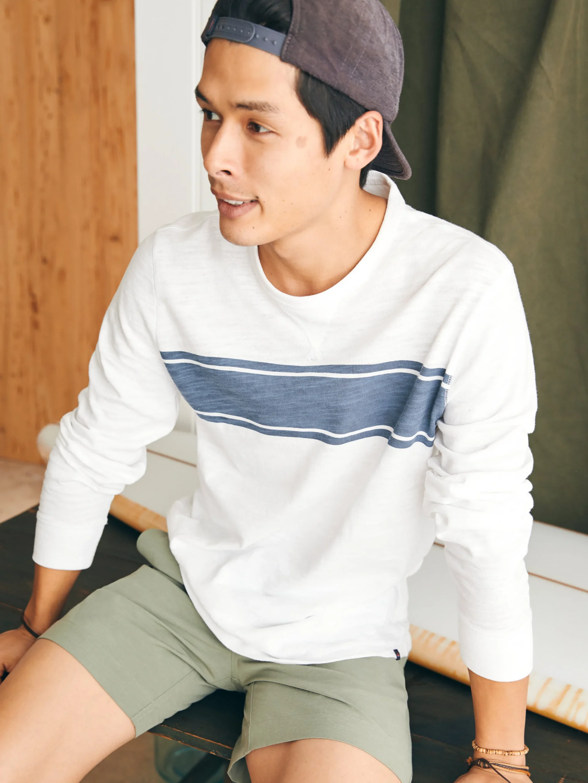 Faherty Brand Sunwashed Slub Crew -^ T-Shirts & Henleys|Lounge