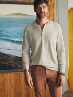Faherty Brand Sunwashed Slub Henley -^ T-Shirts & Henleys