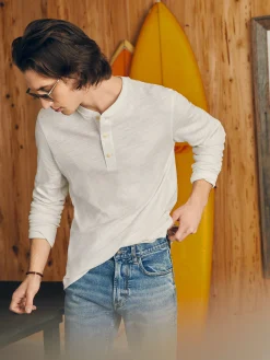Faherty Brand Sunwashed Slub Henley -^ T-Shirts & Henleys