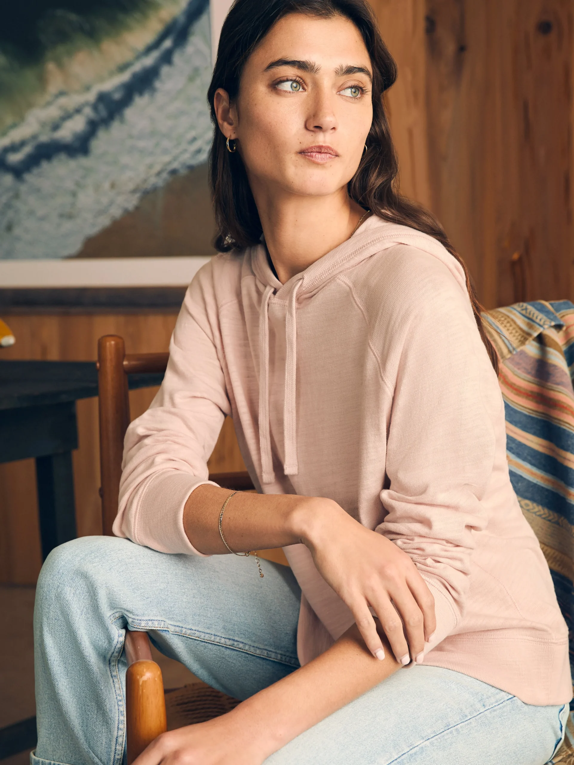 Faherty Brand Sunwashed Slub Hoodie -^Women Hoodies & Sweatshirts