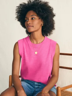 Faherty Brand Sunwashed Slub Muscle Tank -^Women T-Shirts