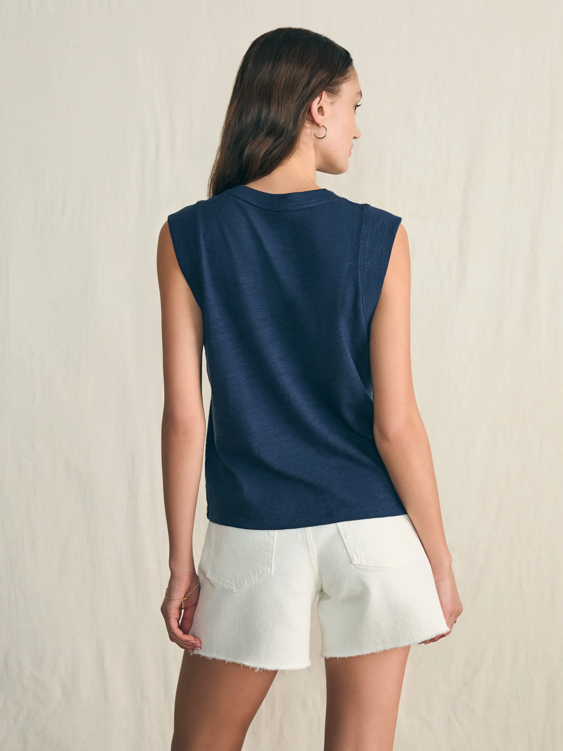 Faherty Brand Sunwashed Slub Muscle Tank -^Women T-Shirts