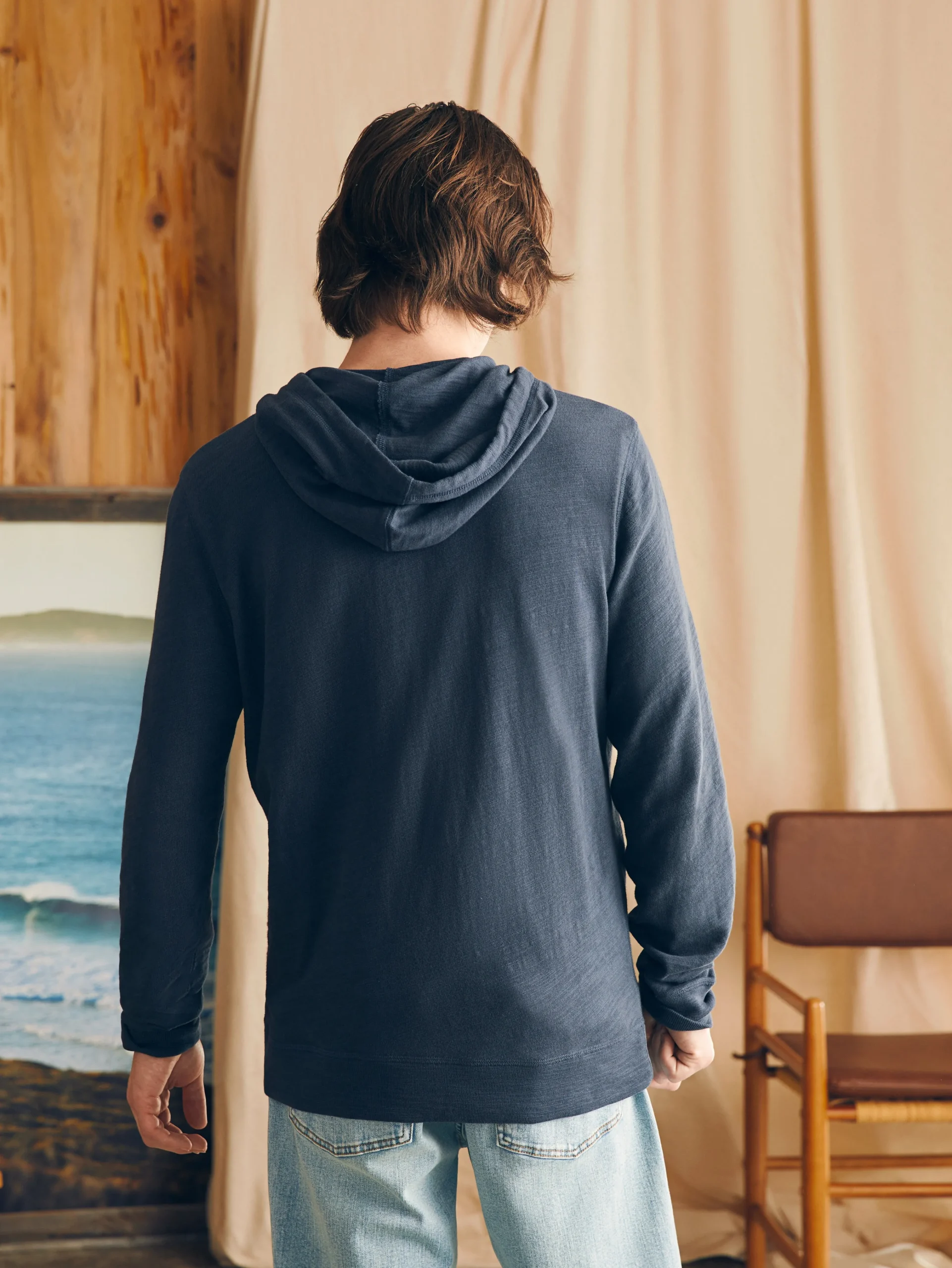 Faherty Brand Sunwashed Slub Zip Hoodie -^ Hoodies & Sweatshirts