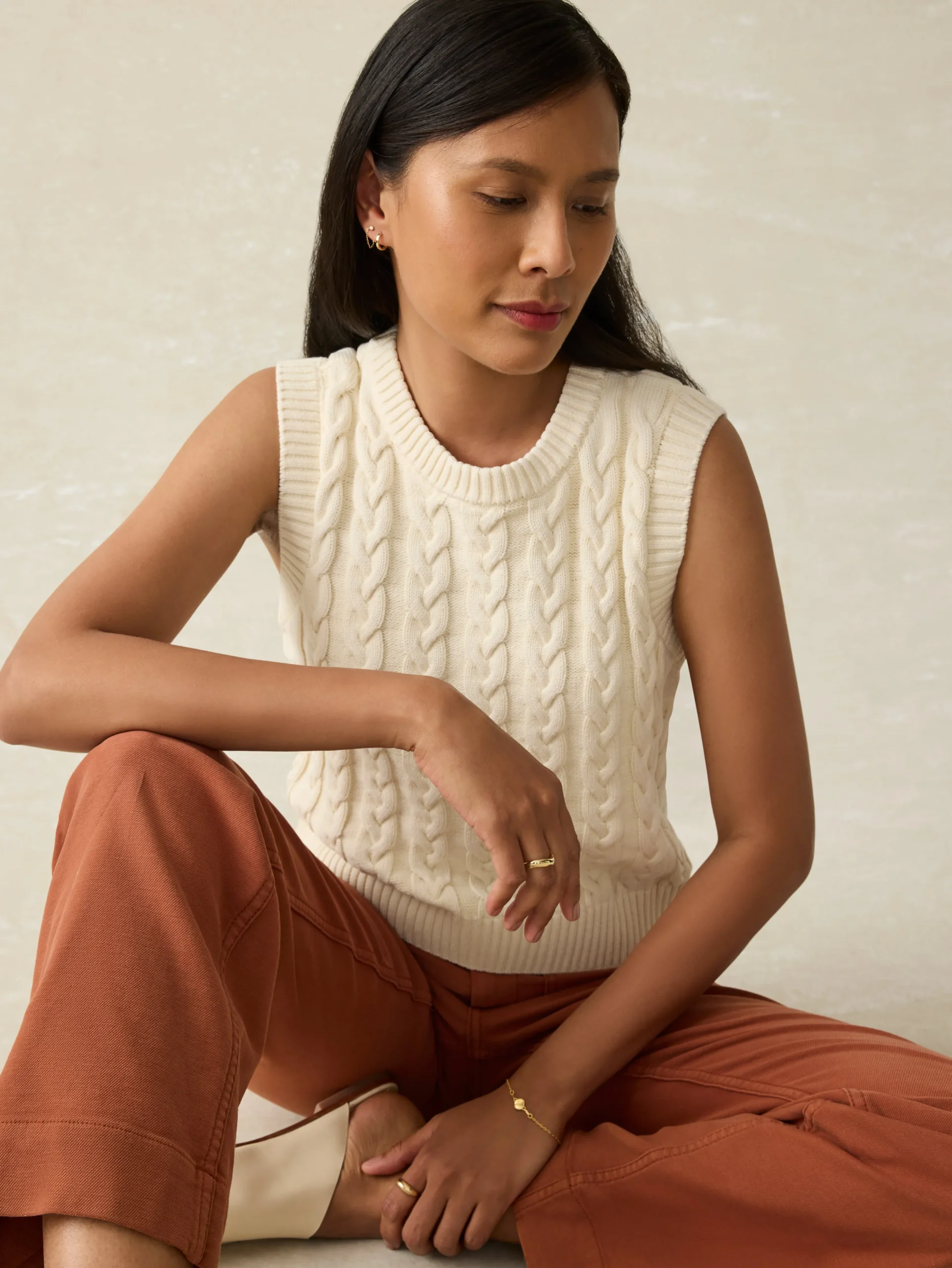 Faherty Brand Sunwashed Sweater Vest -^Women Sweaters