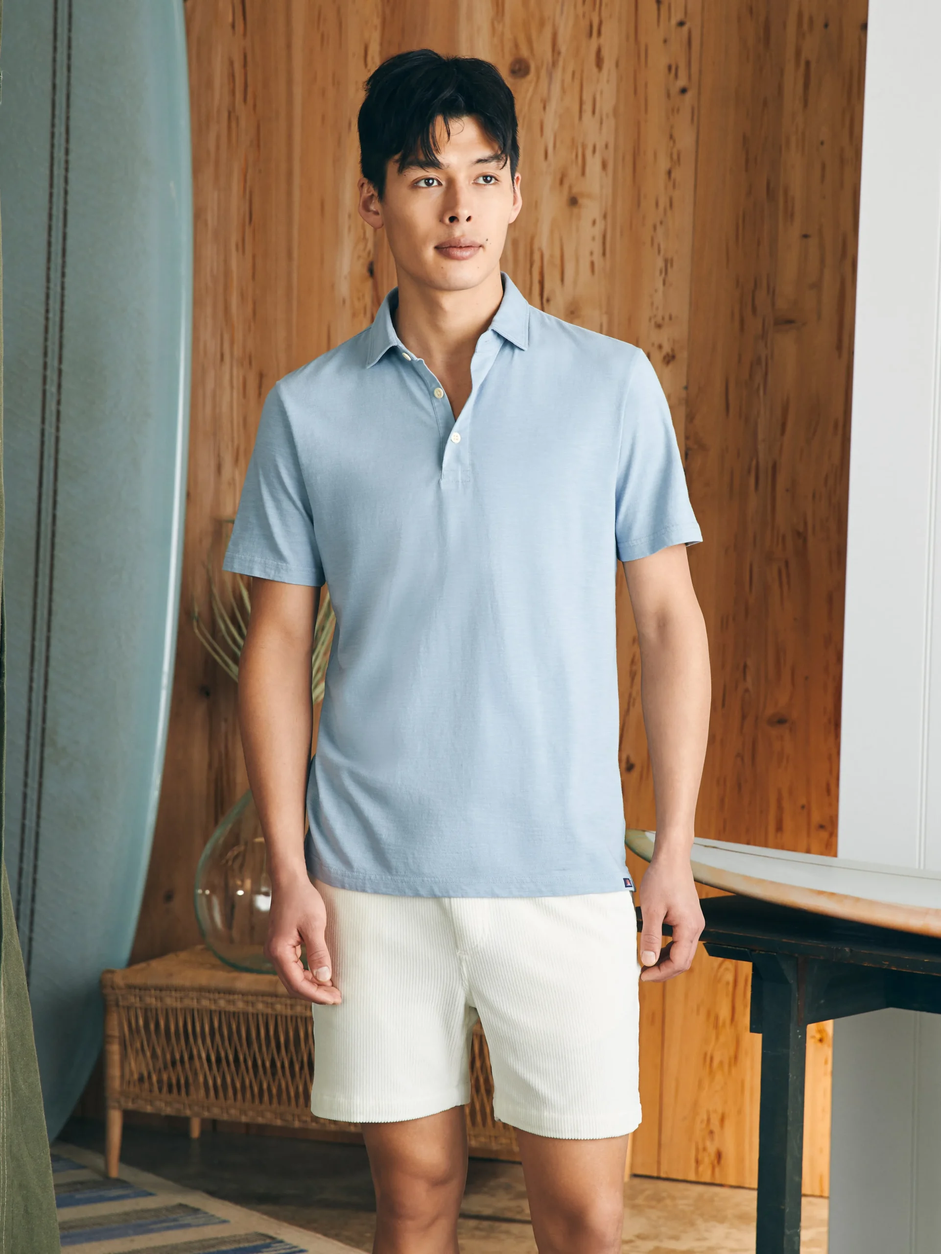 Faherty Brand Sunwashed T-Shirt Polo -^ Polo Shirts|T-Shirts & Henleys