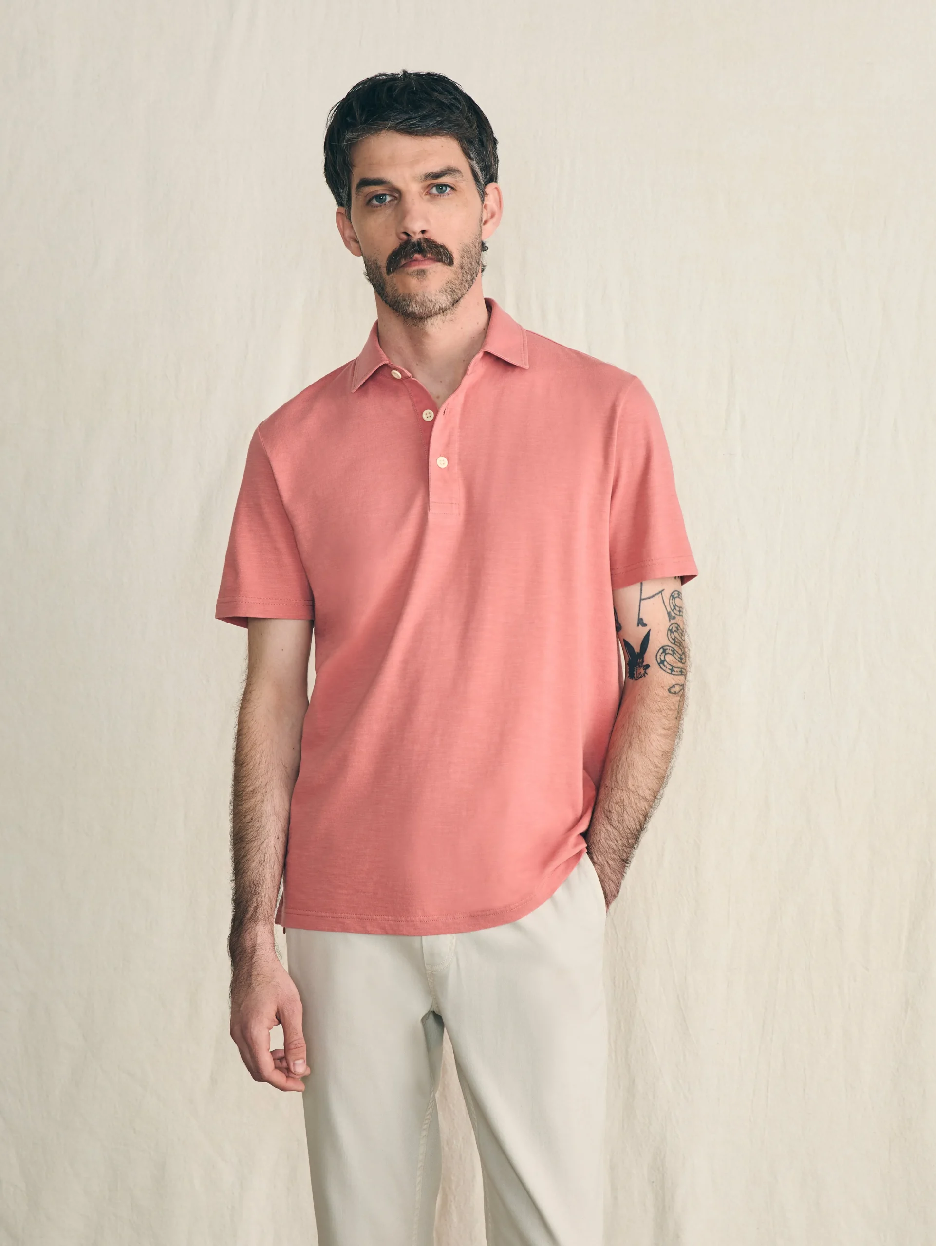 Faherty Brand Sunwashed T-Shirt Polo -^ Polo Shirts|T-Shirts & Henleys