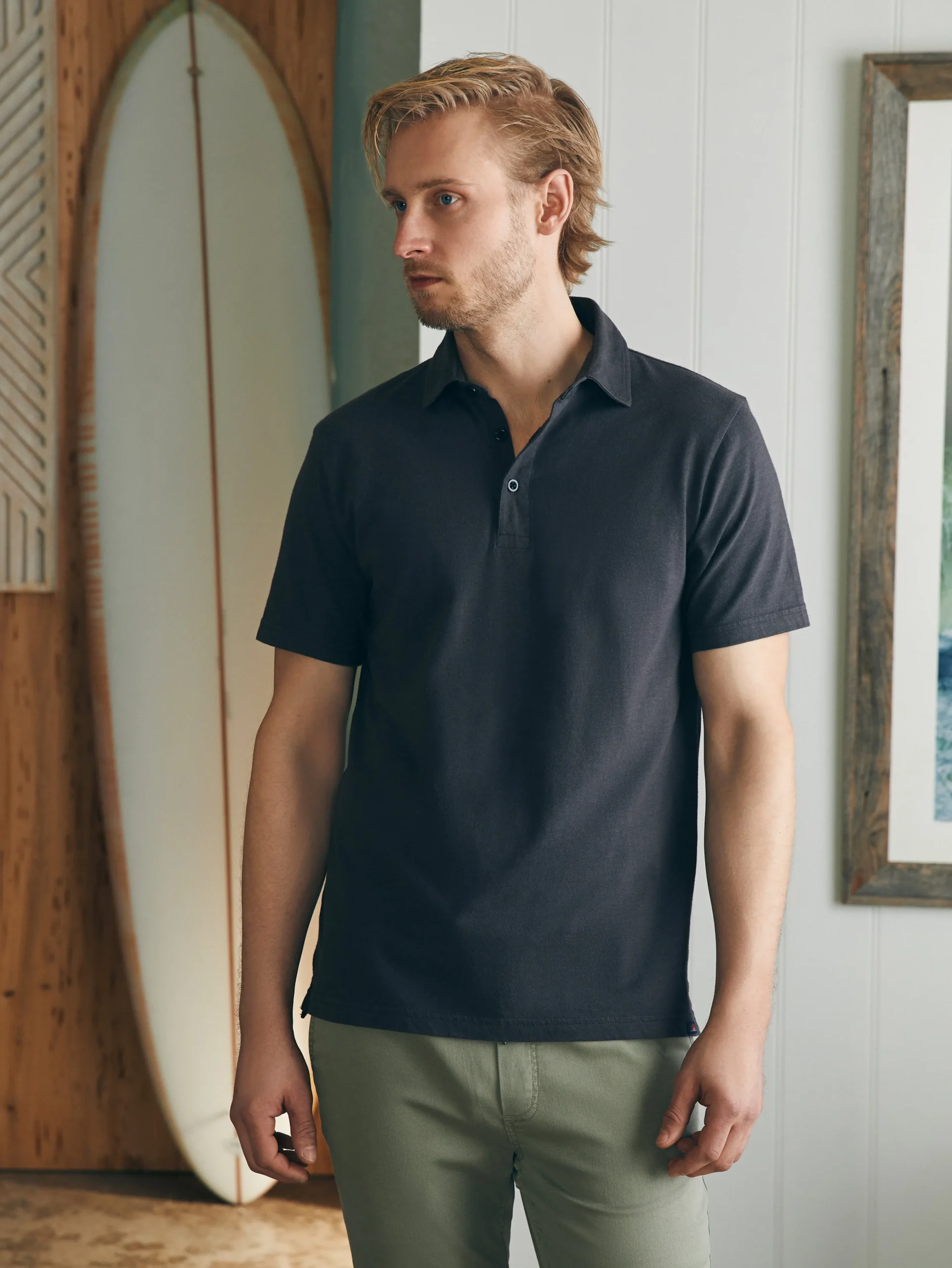 Faherty Brand Sunwashed T-Shirt Polo -^ Polo Shirts|T-Shirts & Henleys