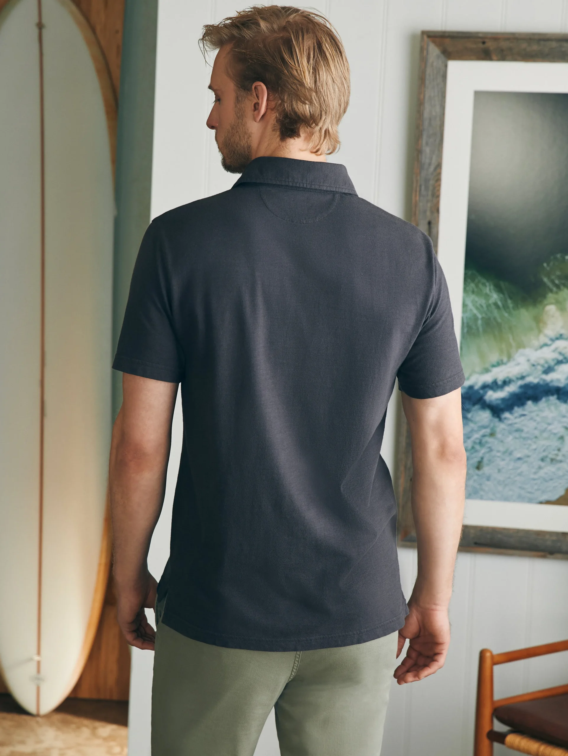 Faherty Brand Sunwashed T-Shirt Polo -^ Polo Shirts|T-Shirts & Henleys