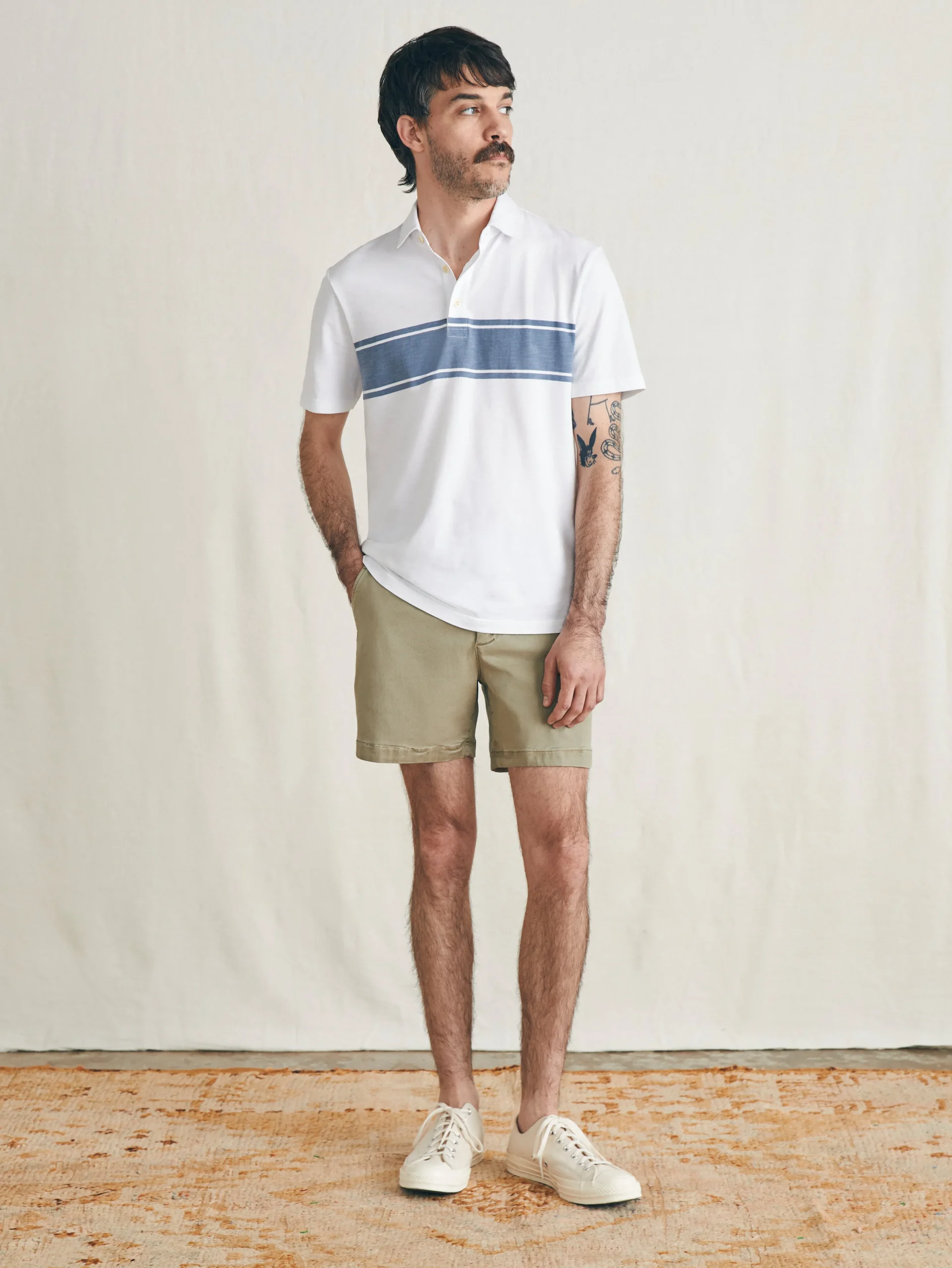 Faherty Brand Sunwashed T-Shirt Polo -^ Polo Shirts|T-Shirts & Henleys