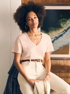 Faherty Brand Sunwashed V-Neck Tee -^Women T-Shirts