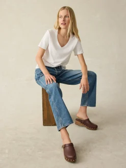 Faherty Brand Sunwashed V-Neck Tee -^Women T-Shirts
