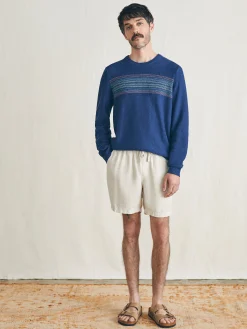 Faherty Brand Surf Stripe Crew Sweater -^ Sweaters