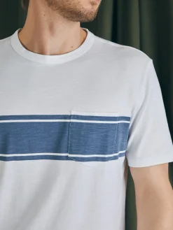 Faherty Brand Surf Stripe Sunwashed Pocket Tee -^ T-Shirts & Henleys