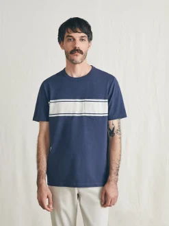 Faherty Brand Surf Stripe Sunwashed Tee (Tall) -^ T-Shirts & Henleys