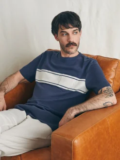Faherty Brand Surf Stripe Sunwashed Tee (Tall) -^ T-Shirts & Henleys
