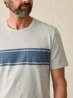 Faherty Brand Surf Stripe Sunwashed Tee (Tall) -^ T-Shirts & Henleys