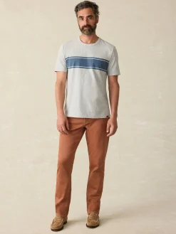 Faherty Brand Surf Stripe Sunwashed Tee (Tall) -^ T-Shirts & Henleys