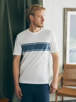 Faherty Brand Surf Stripe Sunwashed Tee (Tall) -^ T-Shirts & Henleys