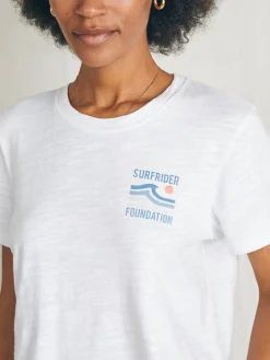 Faherty Brand Surfrider Sunwashed Cropped Tee -^Women T-Shirts