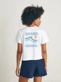 Faherty Brand Surfrider Sunwashed Cropped Tee -^Women T-Shirts