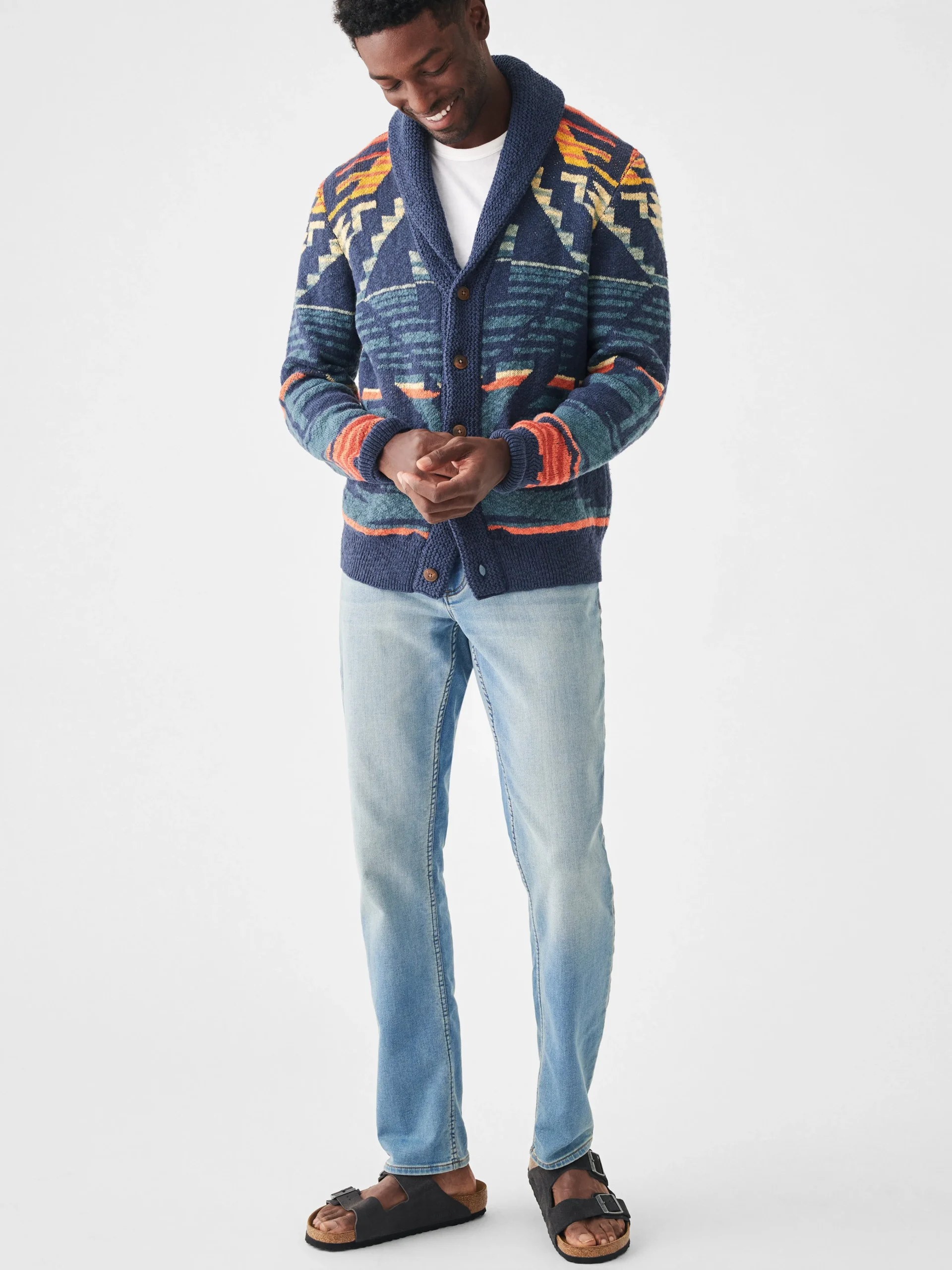 Faherty Brand Thunder Voice Eagle Cardigan -^ Sweaters