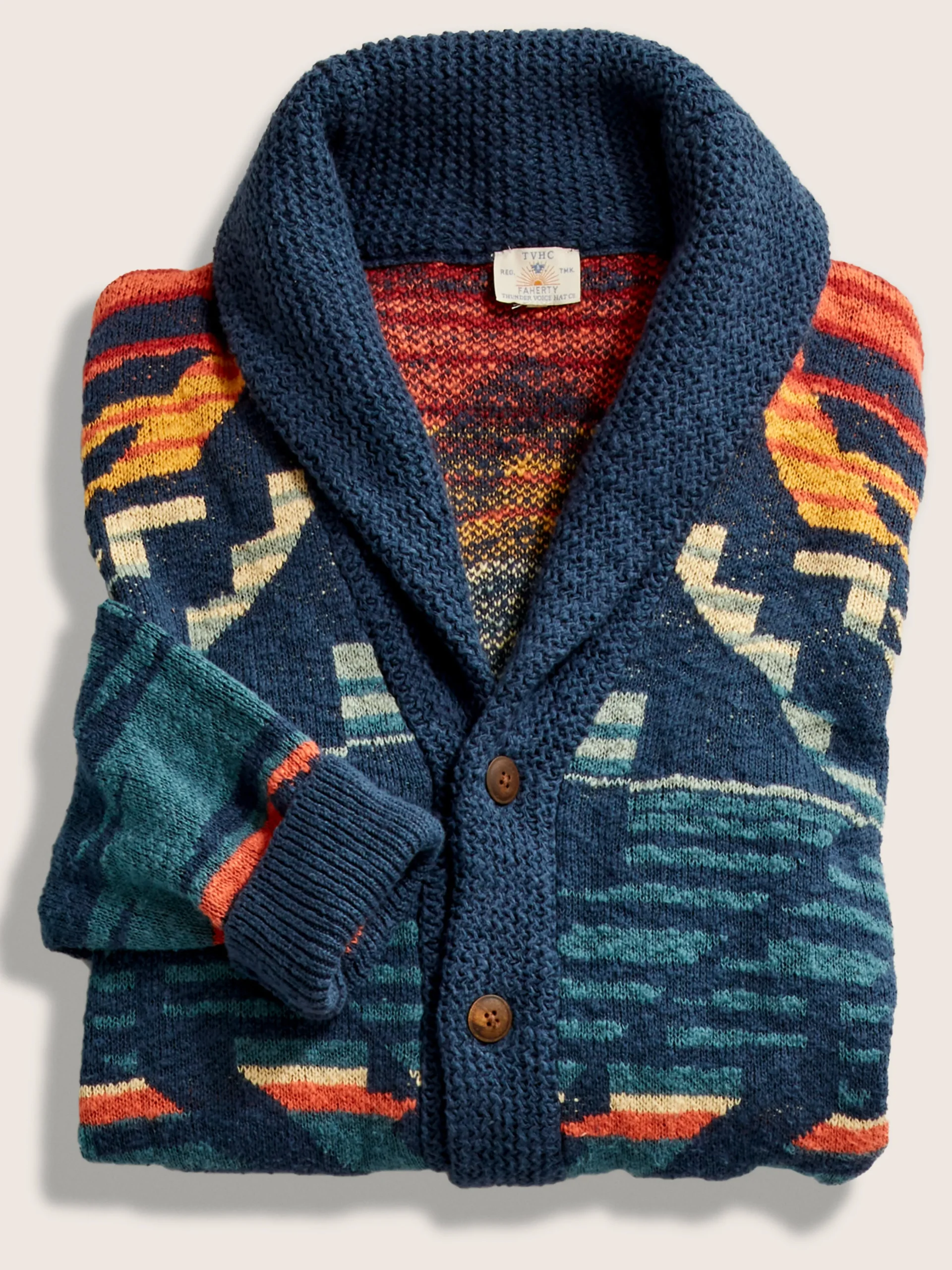 Faherty Brand Thunder Voice Eagle Cardigan -^ Sweaters