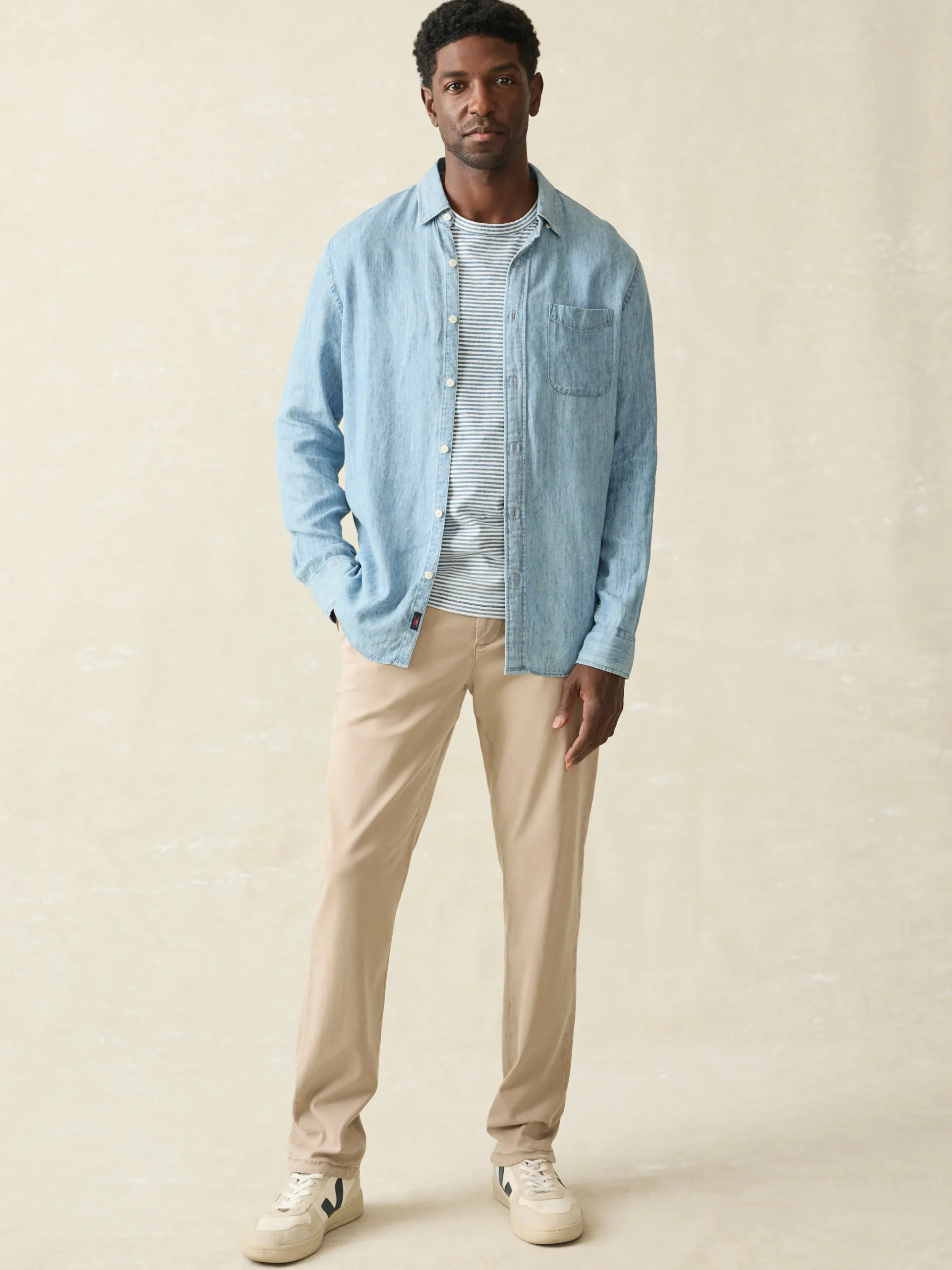 Faherty Brand Tried & True Chambray Shirt -^ Shirts