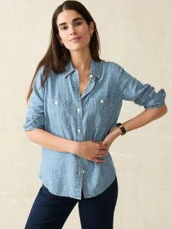 Faherty Brand Tried & True Chambray Shirt -^Women Shirts & Tops