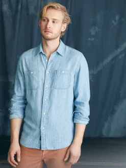 Faherty Brand Tried & True Chambray Workshirt -^ Shirts