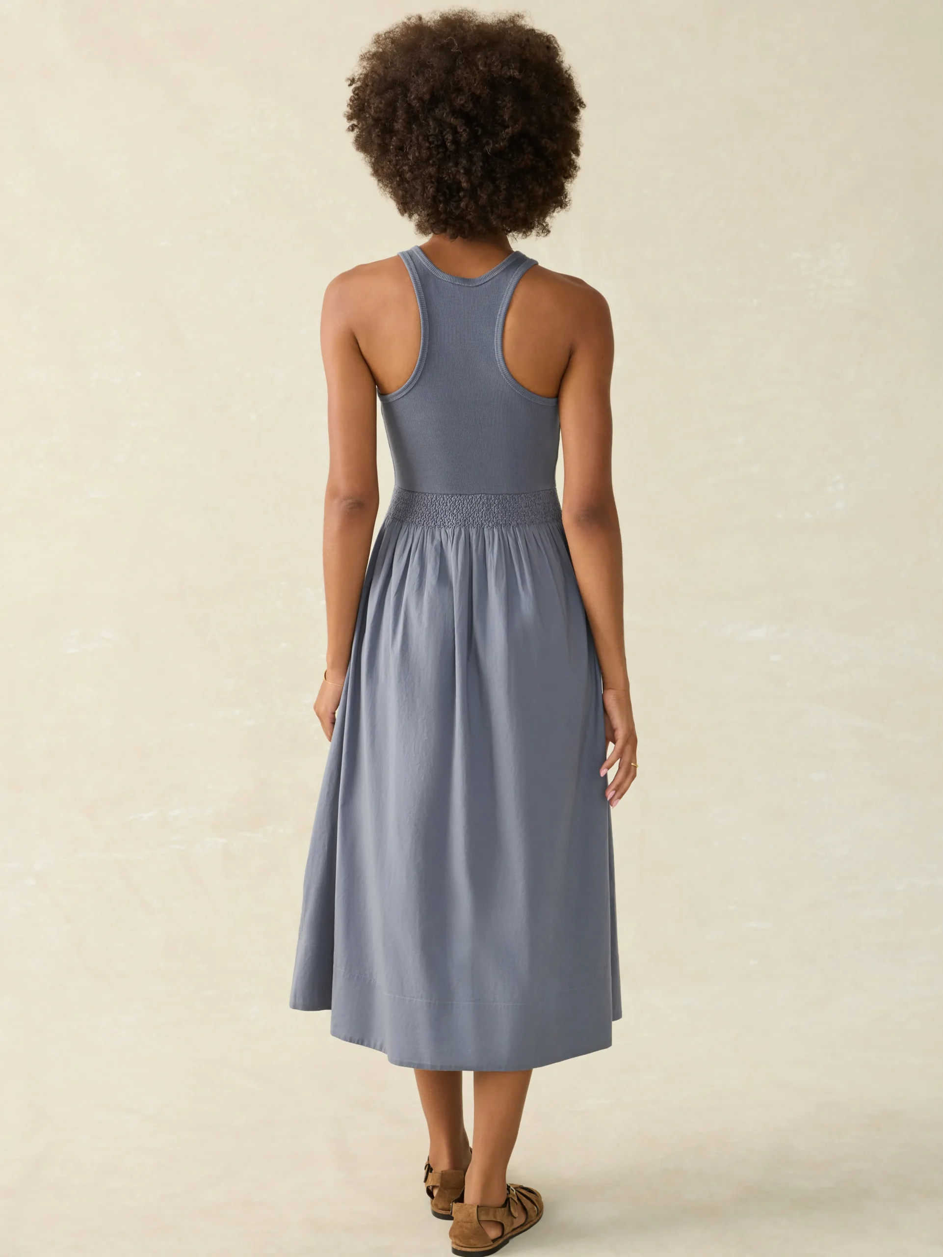 Faherty Brand Tropical Cotton Ribbed Tank Dress -^Women Dresses