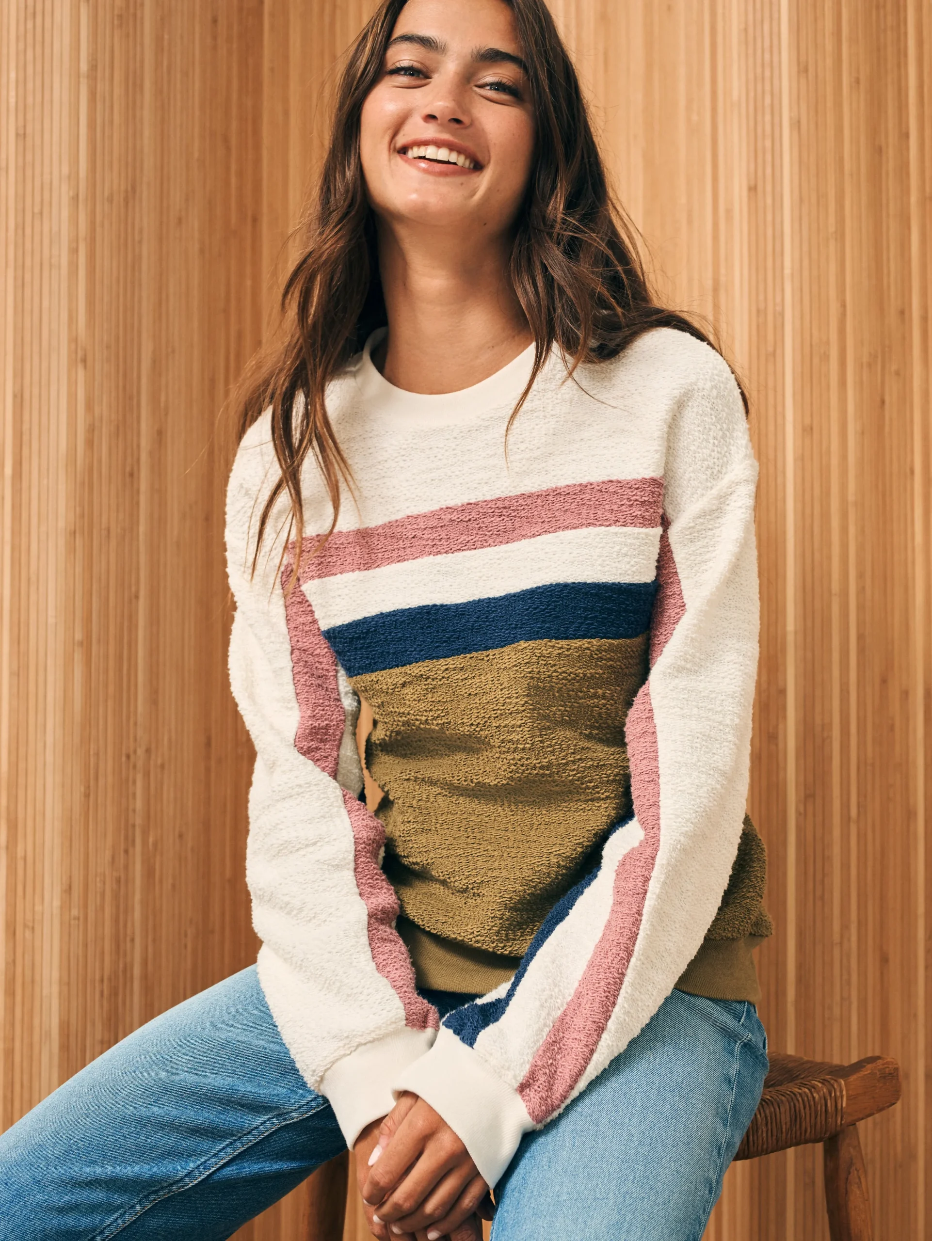 Faherty Brand Vista Stripe Pullover -^Women Hoodies & Sweatshirts