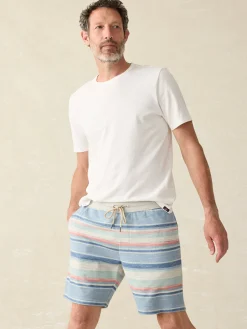 Faherty Brand Whitewater Stripe Sweatshort -^ Shorts|Lounge