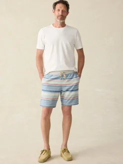 Faherty Brand Whitewater Stripe Sweatshort -^ Shorts|Lounge